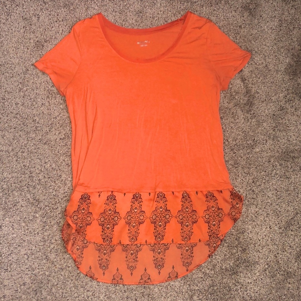 orange sunset shirt